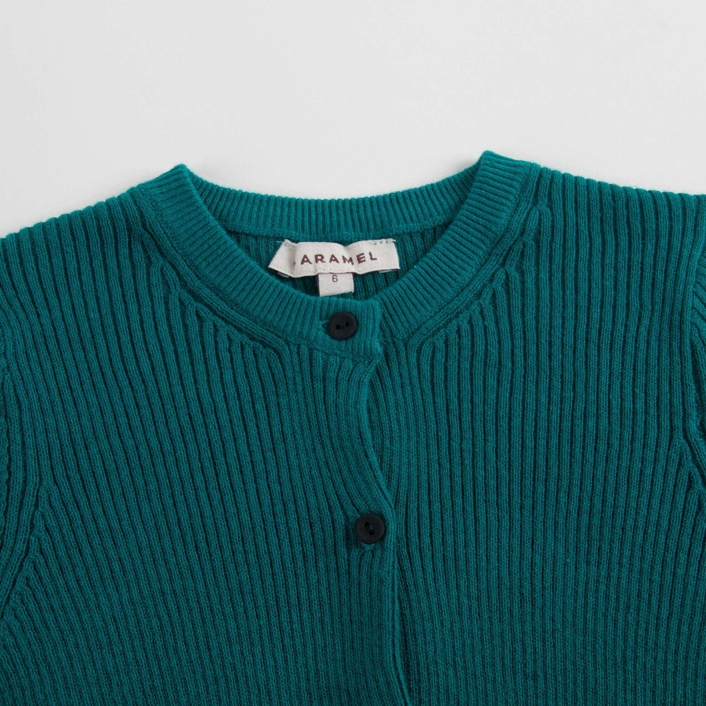 Girls Teal Cotton Zenobia Cardigan