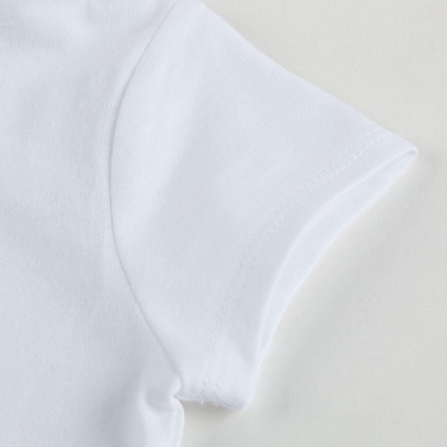 Baby White Bodysuits With Beige Check Collar