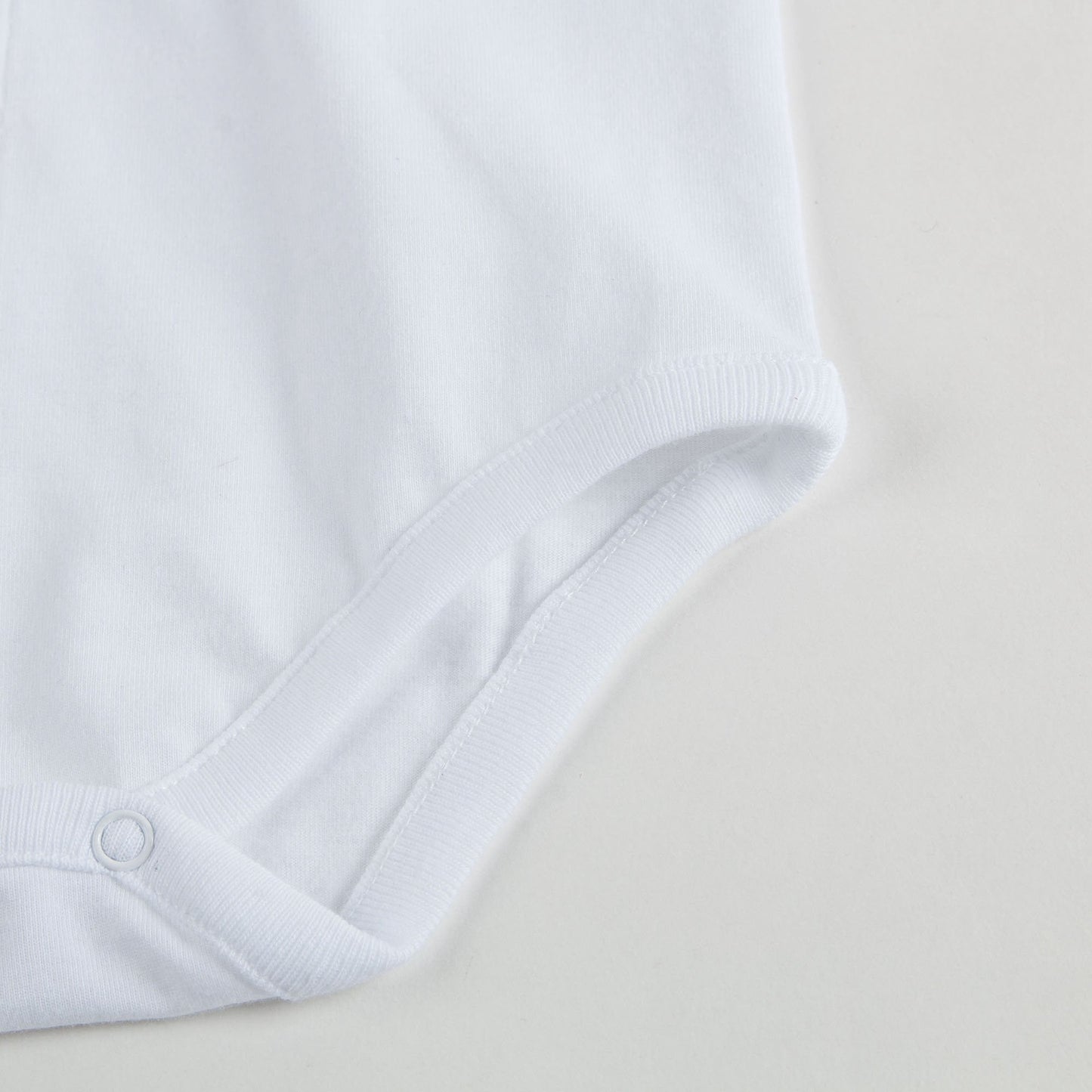 Baby White Bodysuits With Beige Check Collar