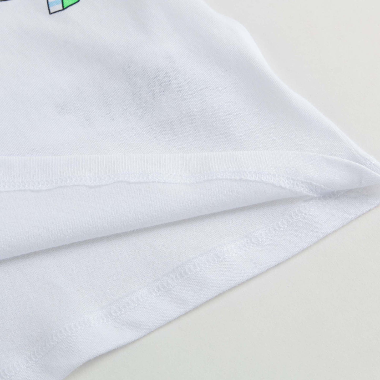 Girls White Logo Cotton T-shirt
