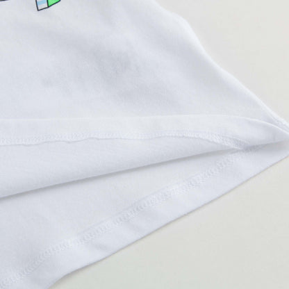 Girls White Logo Cotton T-shirt
