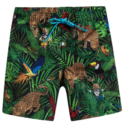 Baby Boys Green Safari Print Baby Shortie