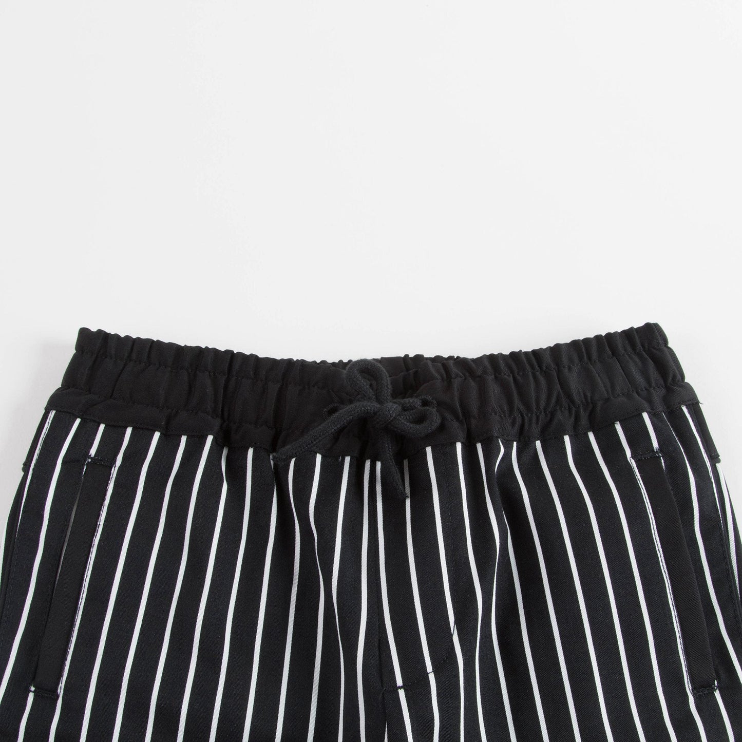 男婴黑色条纹棉长裤