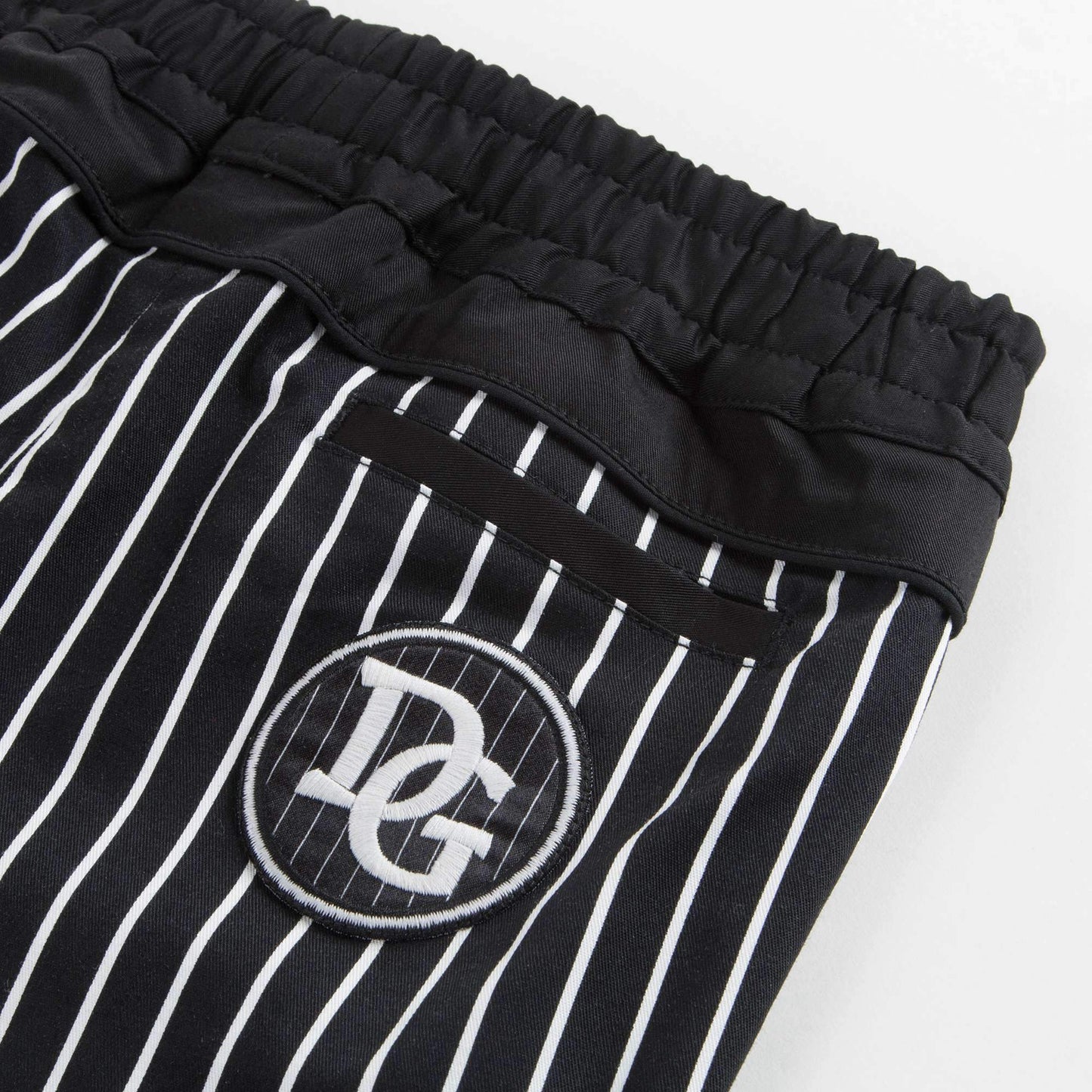 男婴黑色条纹棉长裤