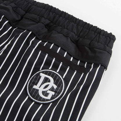 男婴黑色条纹棉长裤