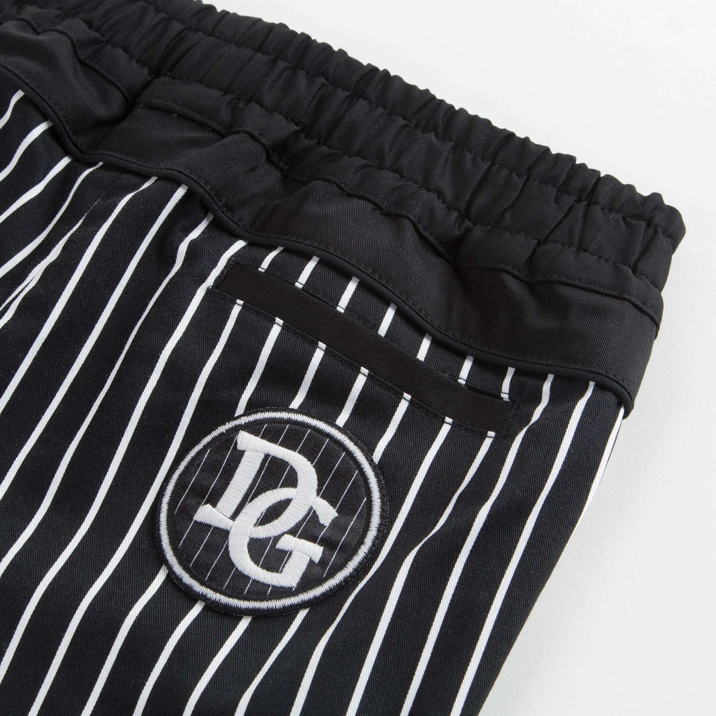 男婴黑色条纹棉长裤