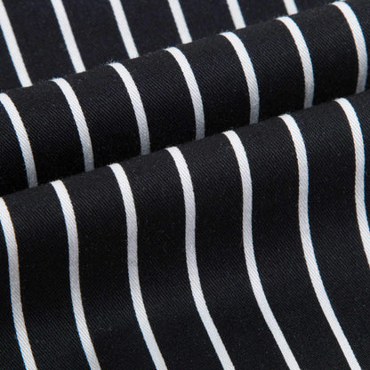 男婴黑色条纹棉长裤