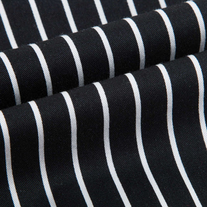 男婴黑色条纹棉长裤