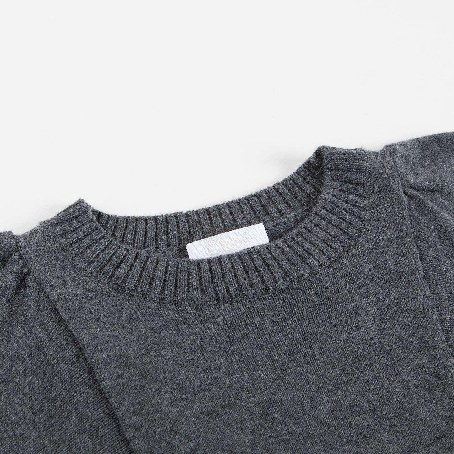 Girls Grey Knitted Dress