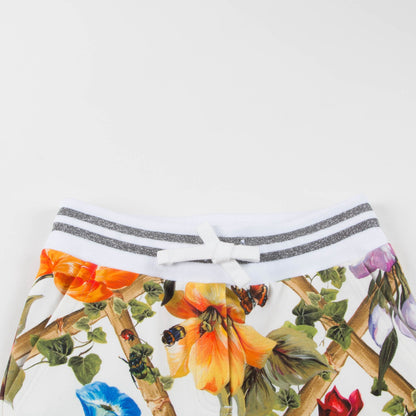 Girls Orange Cotton & Silk Trousers