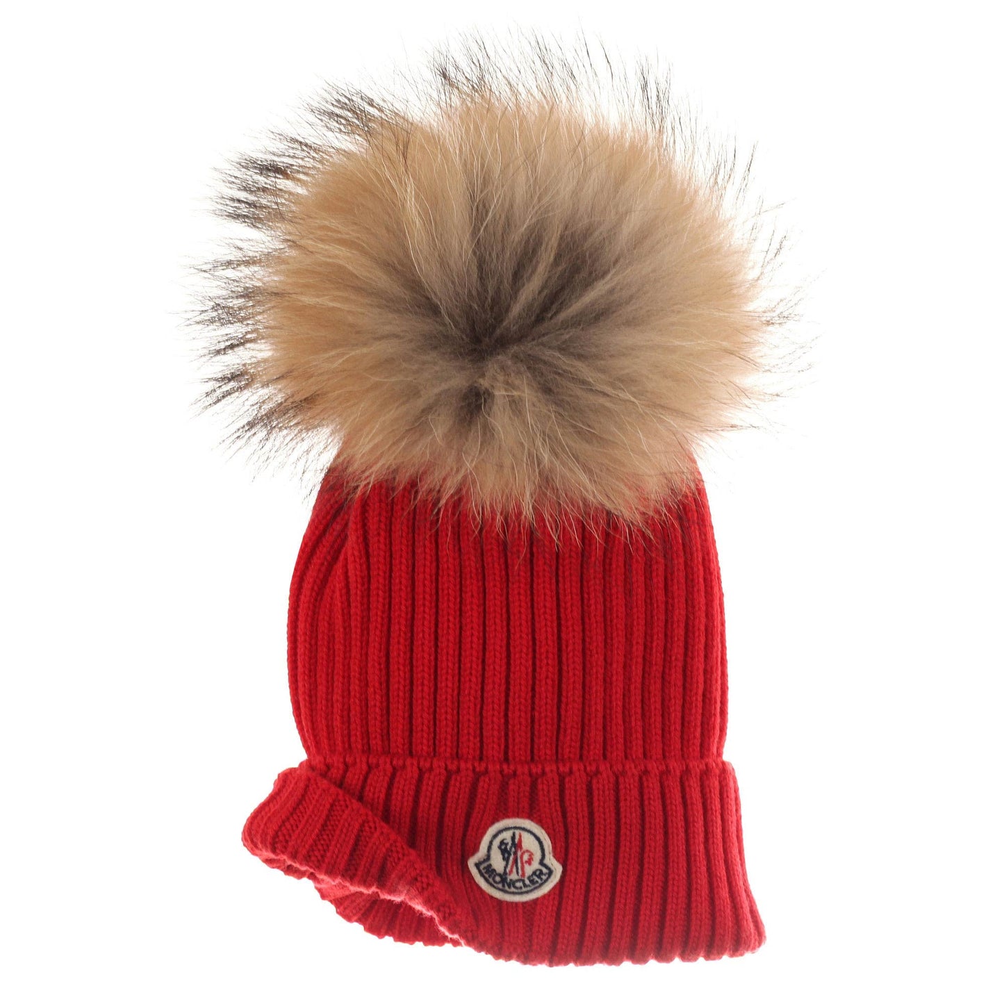 Boys & Girls Red Plush Trims Knitted Hat & Scarf Sets