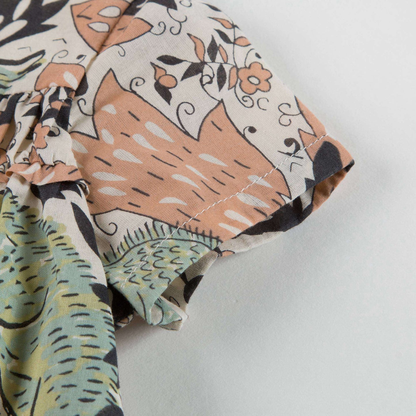 Baby Girls Multicolor Beasts Printed Dress