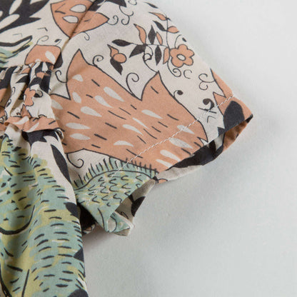 Baby Girls Multicolor Beasts Printed Dress