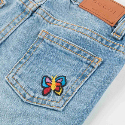 Baby Girls Blue Cactus Trousers