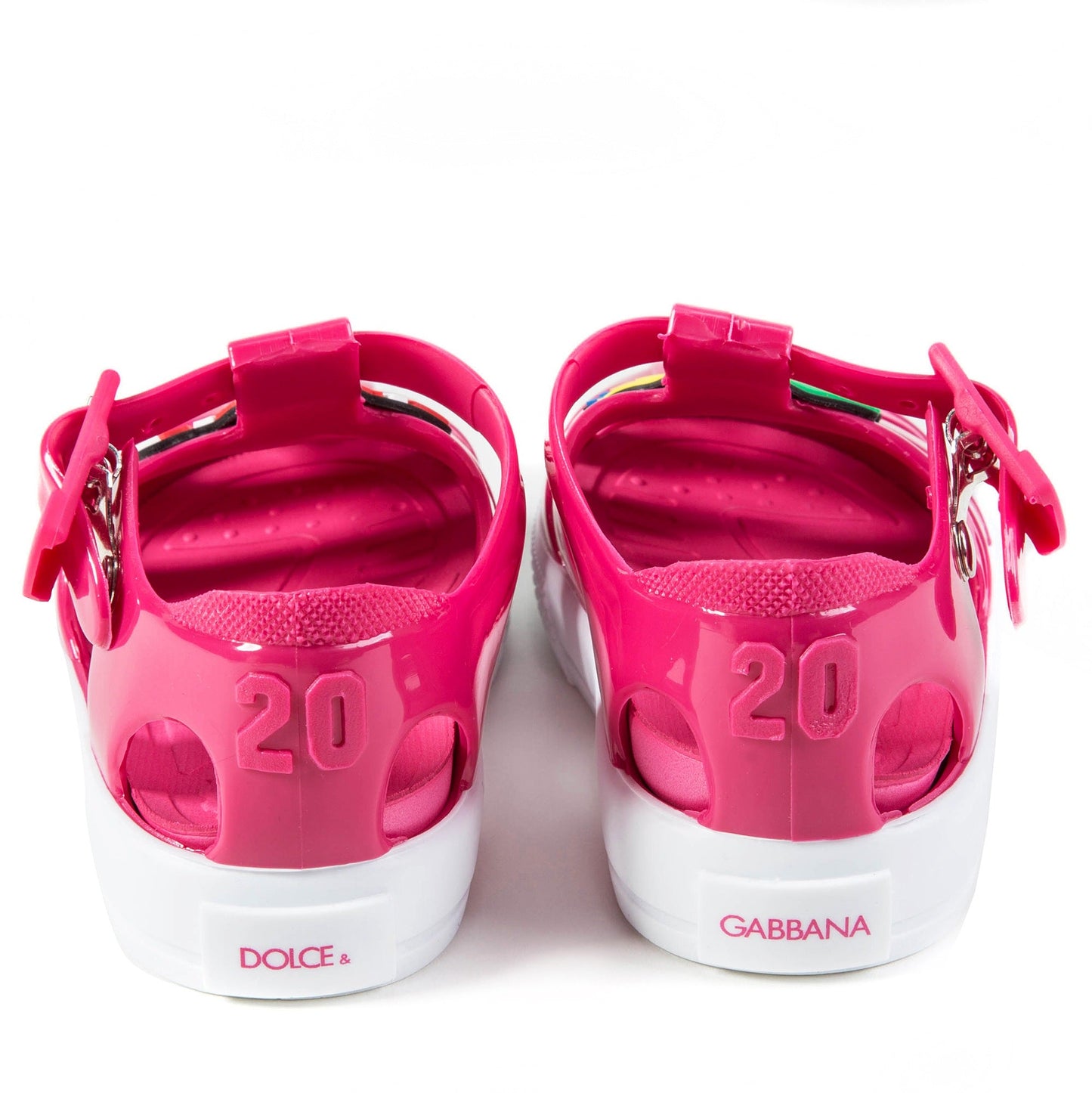 Girls Rose Pink Whit Fish Sandals