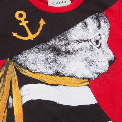 Baby Girls Red Cat T-shirt