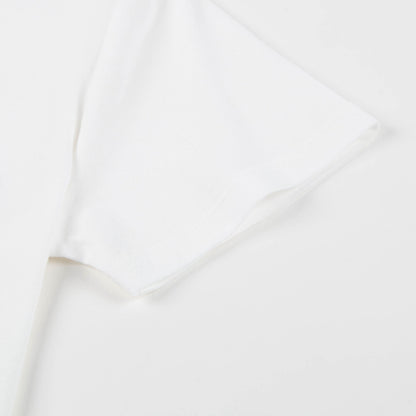 Girls White Logo Cotton T-shirt