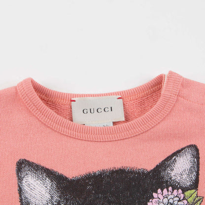 Baby Girls Rosa Antico Cat Sweatshirt