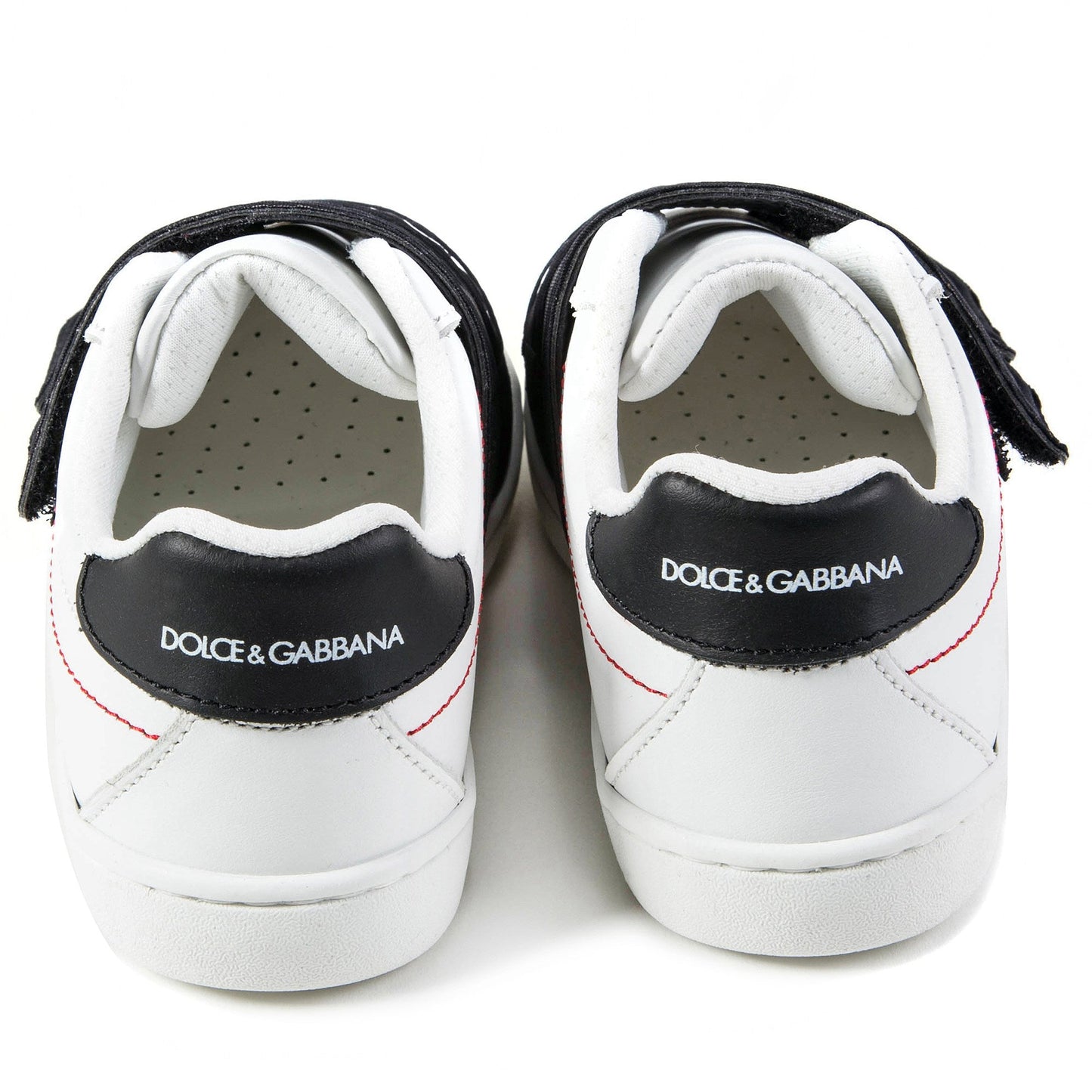 Girls & Boys White Black Logo Shoes