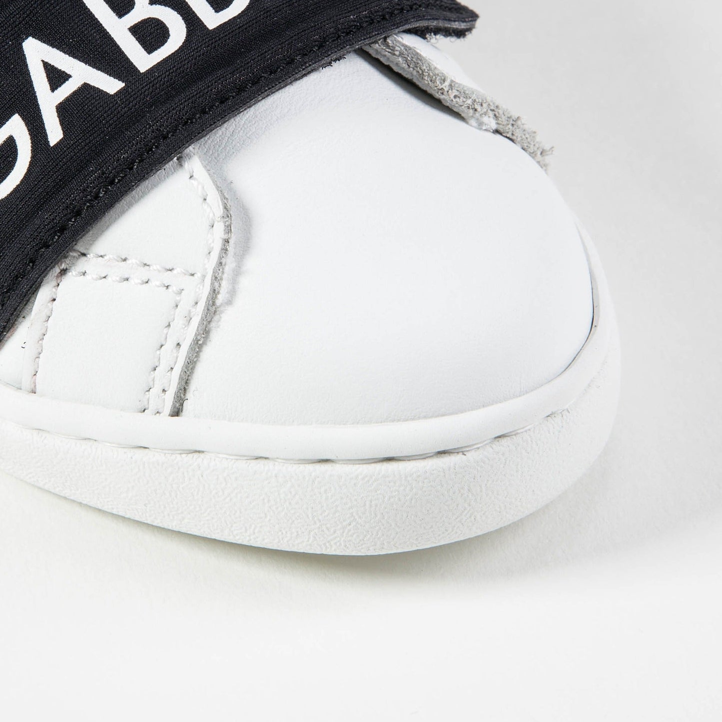 Girls & Boys White Black Logo Shoes