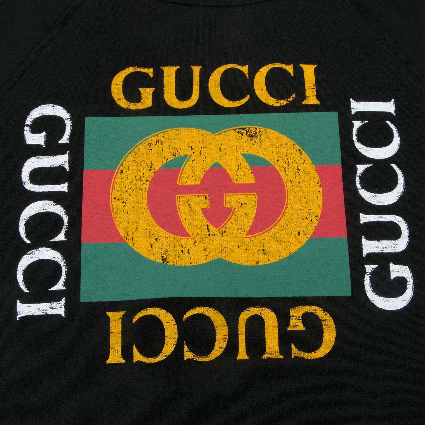 Boys & Girls Black Logo Cotton Sweatshirt