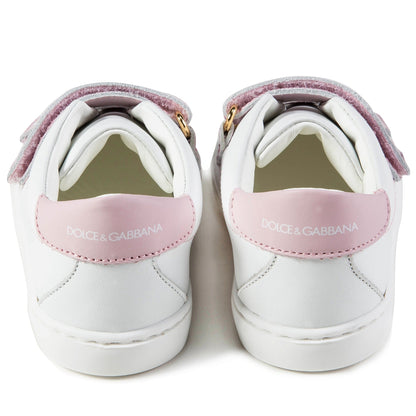 Baby  Girls  White  Pink  Logo  Shoes