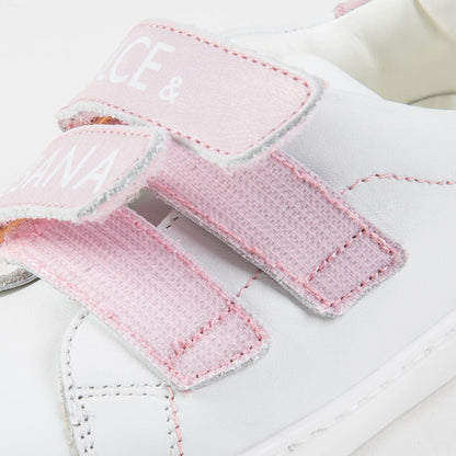 Baby  Girls  White  Pink  Logo  Shoes