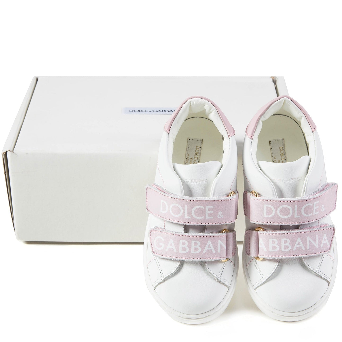 Baby  Girls  White  Pink  Logo  Shoes