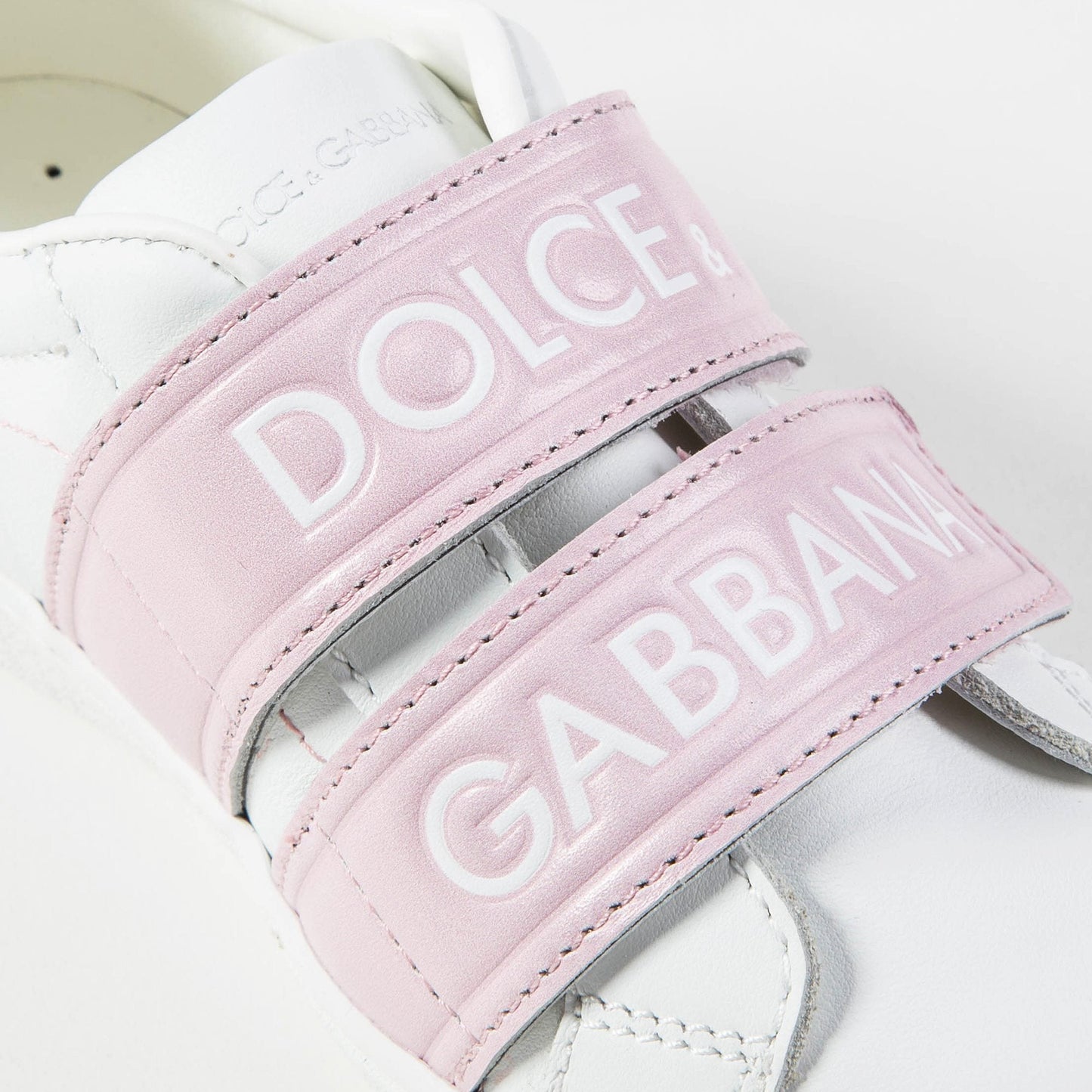 Girls White Pink Logo Shoes