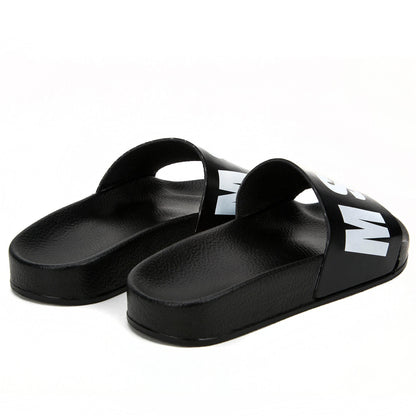 Boys & Girls Black Logo Slippers