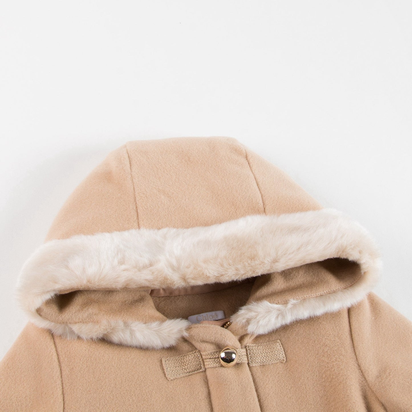 Baby Girls Beige Wool Blend Coat