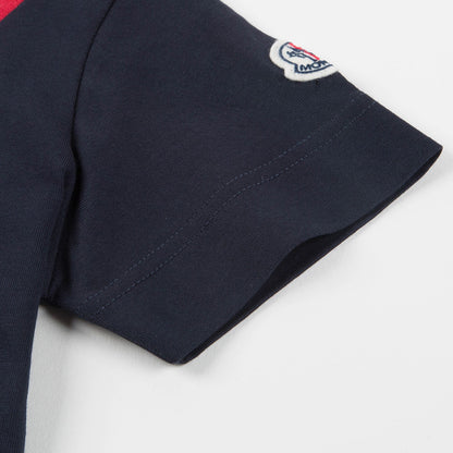 Girls Navy Blue Cotton T-shirt