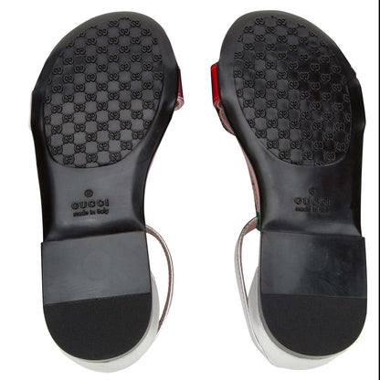 Girls Pink Patent Leather Sandals