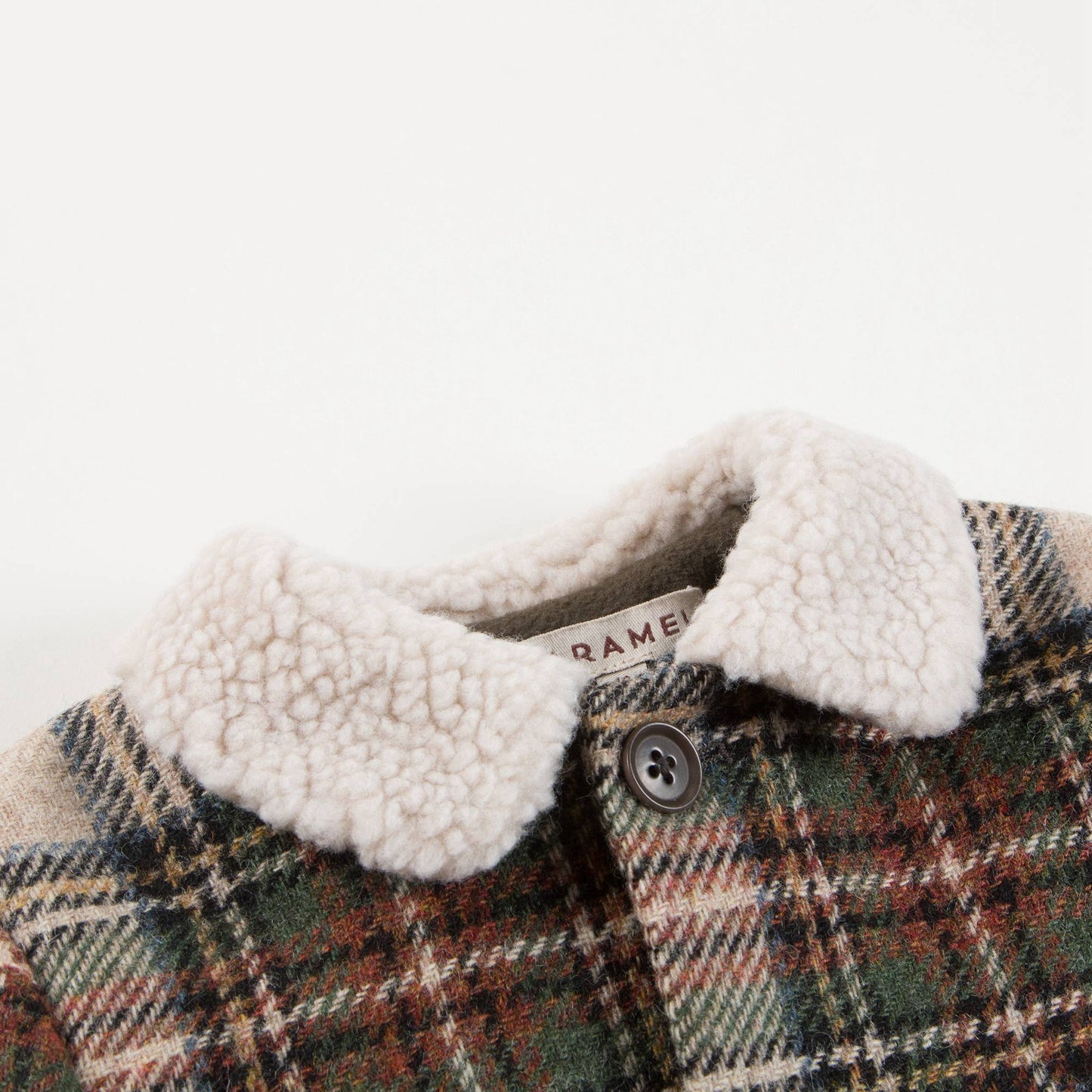 Baby Beige Check  Wool  Coat