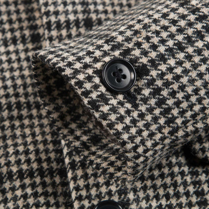 Baby Black Houndstooth  Wool  Coat