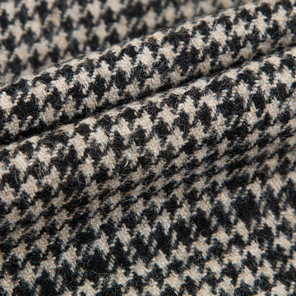 Baby Black Houndstooth  Wool  Coat