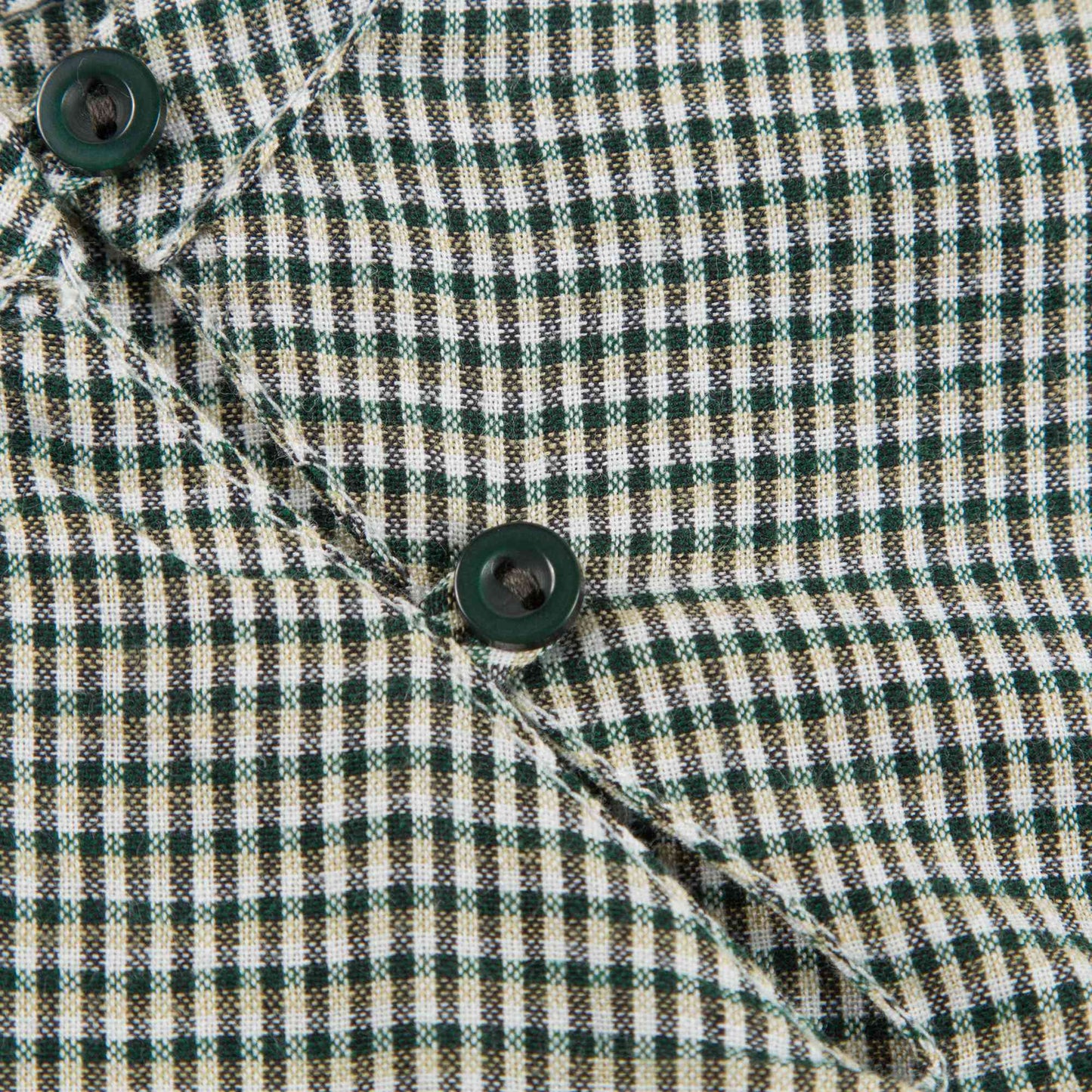 Girls Green  Micro Check Cotton Bluose