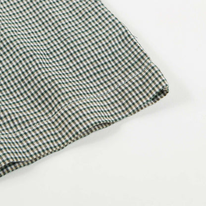 Girls Green  Micro Check Cotton Bluose