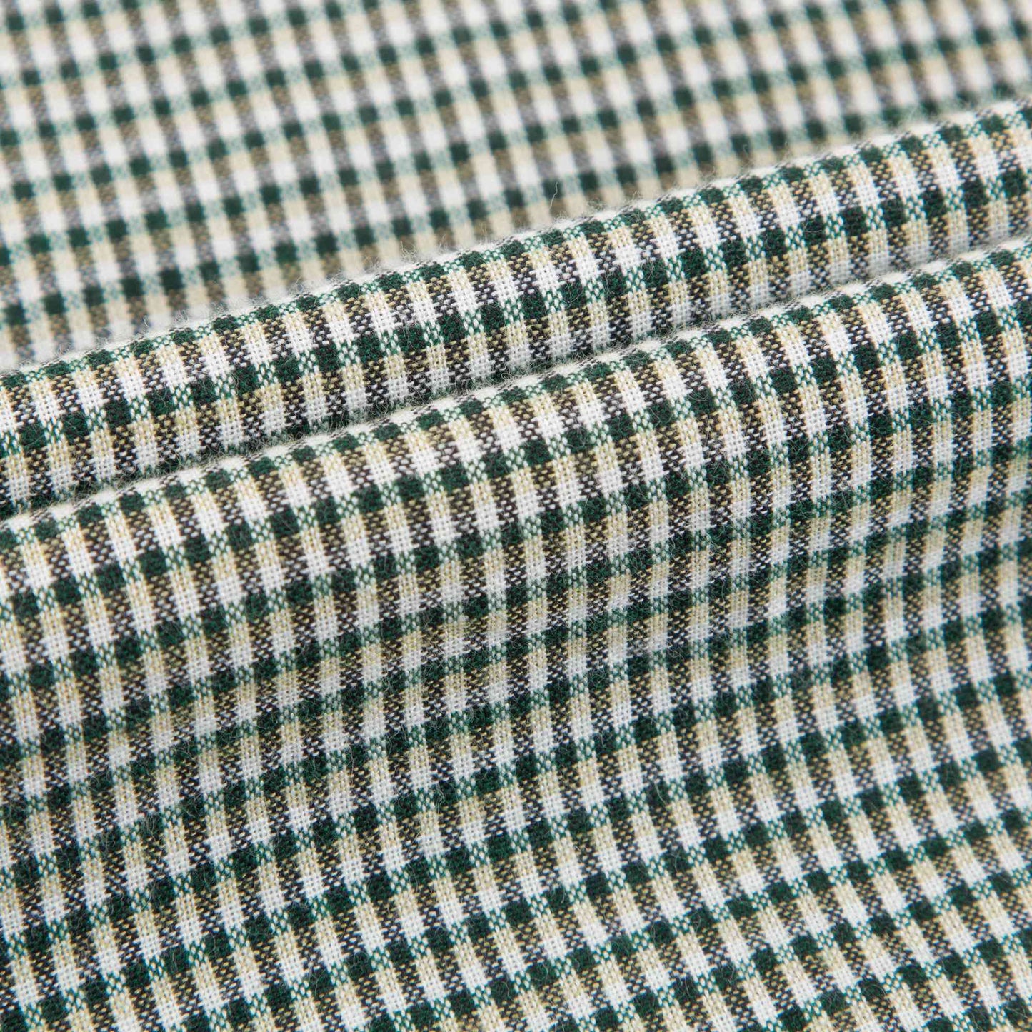 Girls Green  Micro Check Cotton Bluose