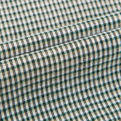 Girls Green  Micro Check Cotton Bluose