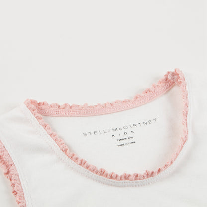 Girls White Organic Cotton Cake  Vests  Gift Set