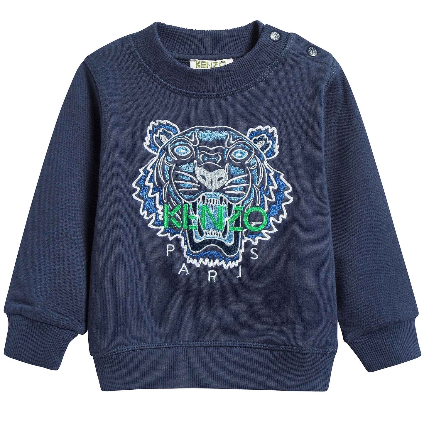 Baby Boys Navy Blue Cotton Sweatshirt