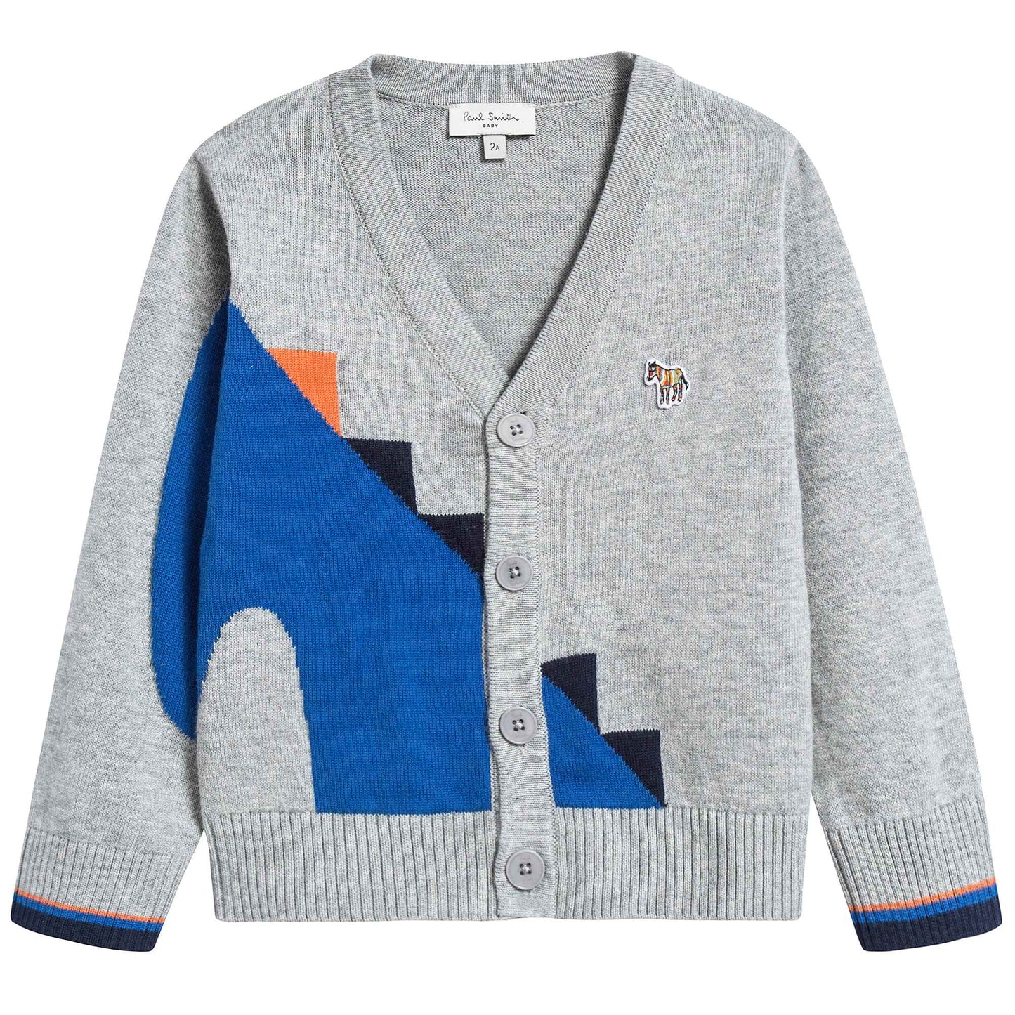 Baby Boys Marl Grey Cotton Cardigan