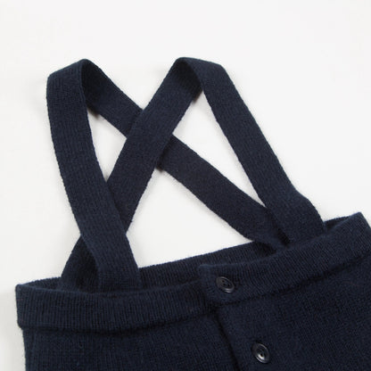 Baby Ink Blue Knitted Romper