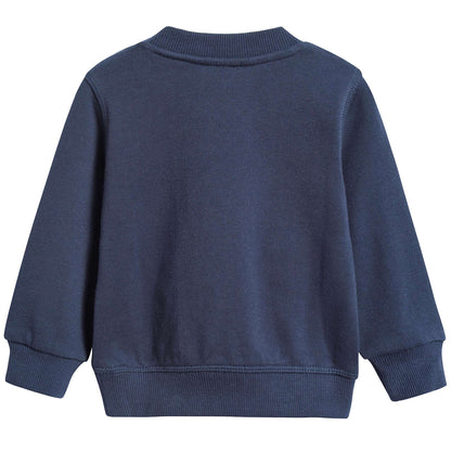 Baby Boys Navy Blue Cotton Sweatshirt
