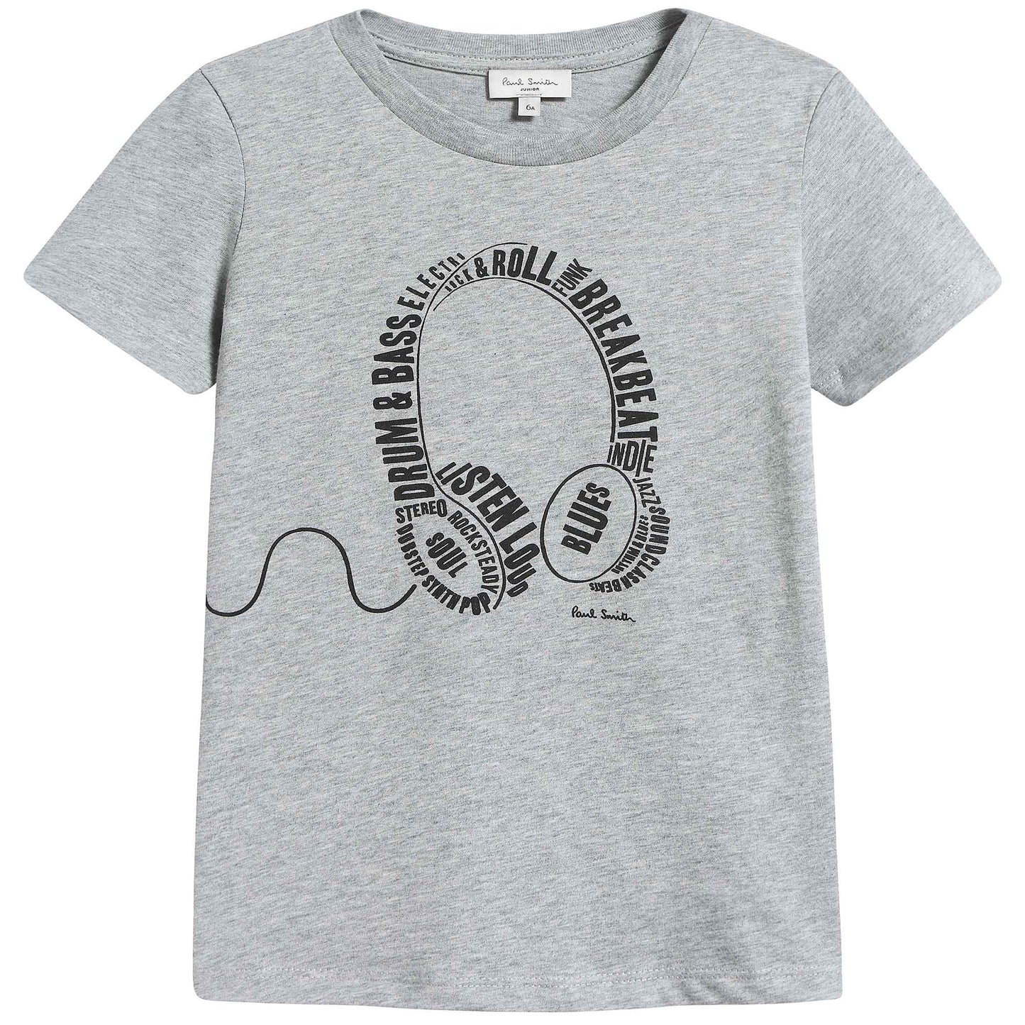 Boys Grey “Headphones” Cotton T-shirt