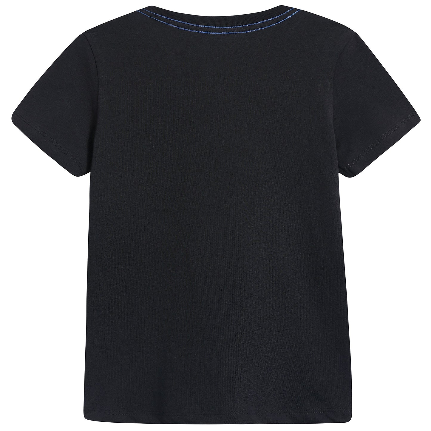 Girls Black “Stars” Cotton T-shirt