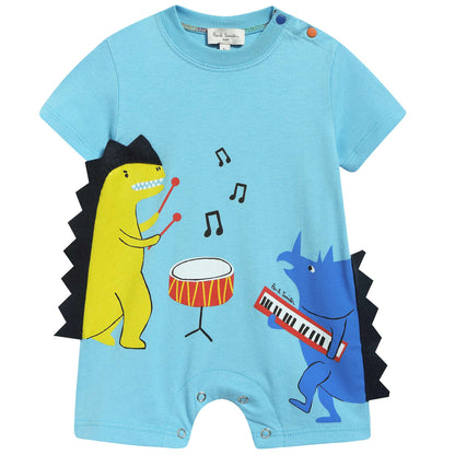 Baby Boys Light Blue Cotton Babysiut