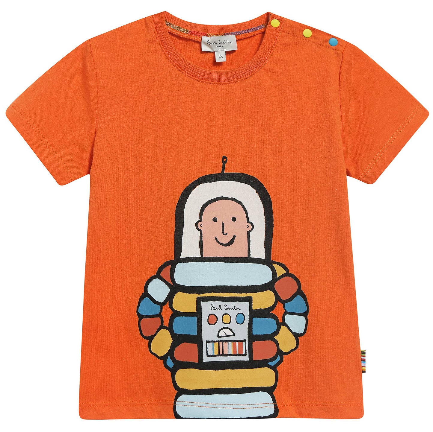 Baby Boys Orange "Robot“ Cotton T-shirt