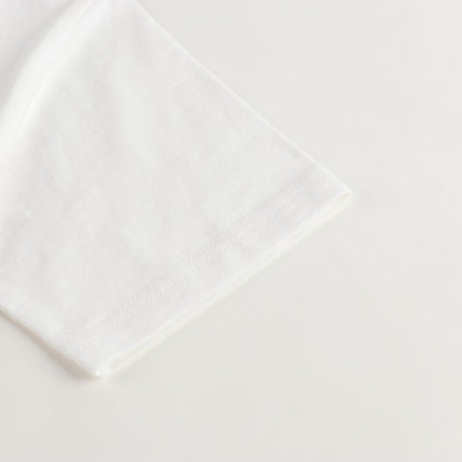 Girls White Cotton T-shirt